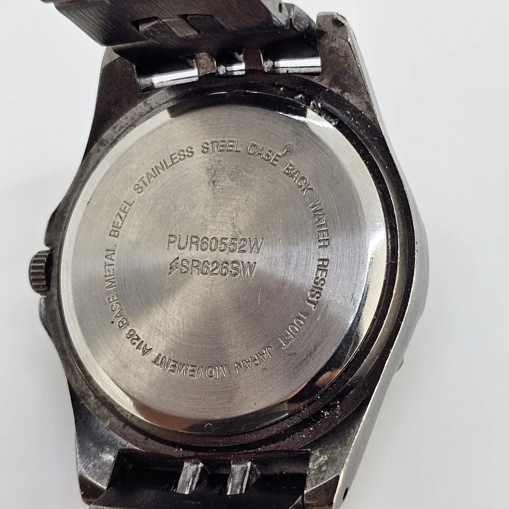 Men's‎ Watch 40MM Black Dial Date Black Bracelet Band 8.5